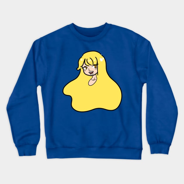 Blonde Lady Portrait Crewneck Sweatshirt by saradaboru